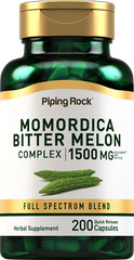 Bitter Melon Capsules 1500mg | 200 Count | Non-GMO, Gluten Free | by Piping Rock