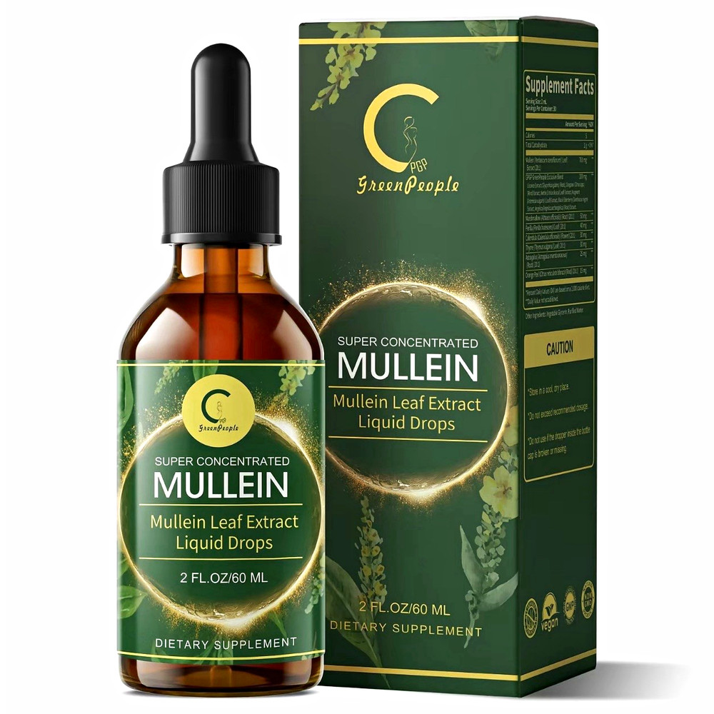GreenPeople Super Concentrated Mullein Leaf Extract Liquid Drops Vegan 2 fl oz