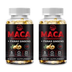 Organic Maca Root + Panax Ginseng 12000mg, Peruvian Maca Extract for Men & Women