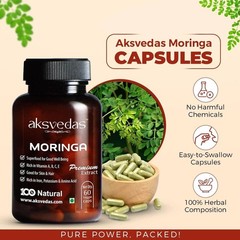 Aksvedas Moringa Capsules, 60 Capsules Each Pack Of 2 w361