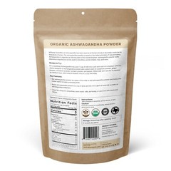 Organic Ashwagandha Root Powder (8 OZ) Non-GMO Raw Ashwagandha Powder for Tea