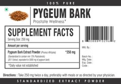 Pygeum Bark 13% Extract Powder 15:1 Potency Healthy Prostate Function Hair Loss