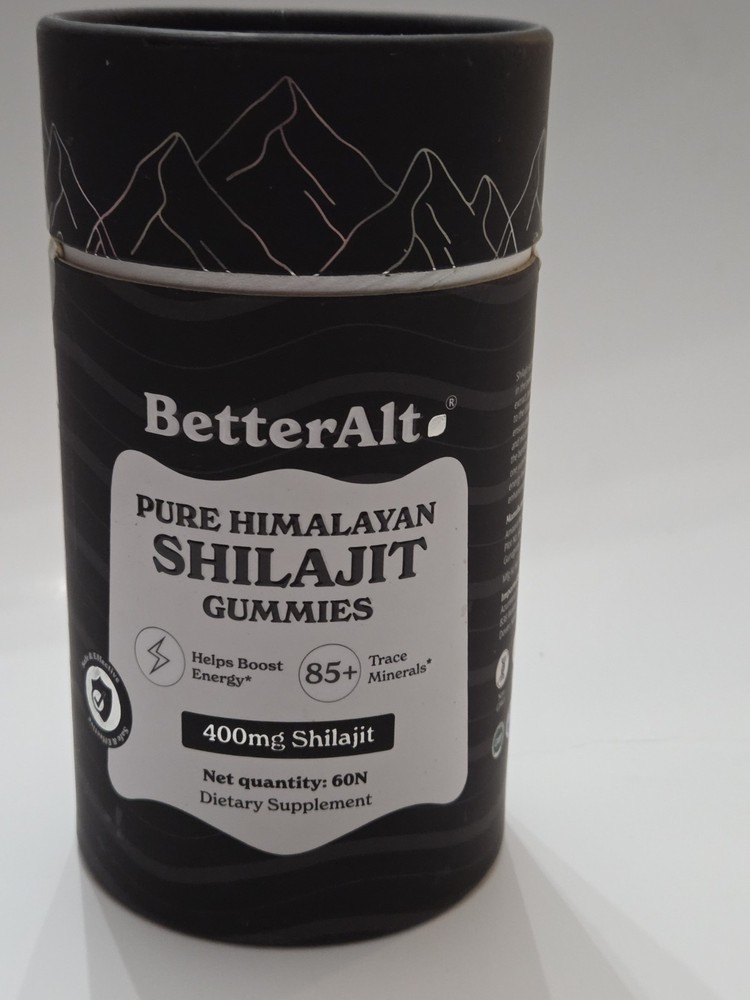 Better Alt Pure Himalayan Shilajit Gummies 400mg 60ct Boost Energy EXP 05/26