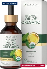 Carlyle Organic Oil of Oregano Liquid Drops – 2 fl oz – 1 Year Supply | Vegan He