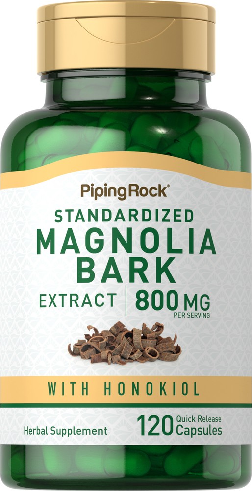 Magnolia Bark Extract | 800mg | 120 Capsules | Non-GMO | by Piping Rock