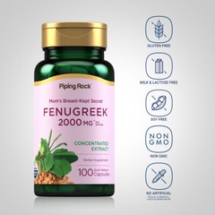Fenugreek Seed Extract | 2000mg | 100 Capsules | Non-GMO | by Piping Rock