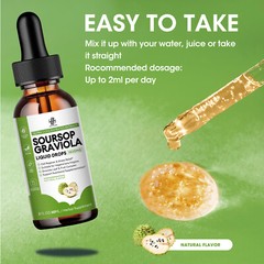Soursop Graviola Liquid Drop for Cell Support & Regeneration, Immune System