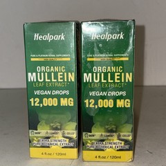 Healpark Organic Mullein Leaf Extract 12000 MG Two Pack Exp05/2027