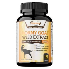 Horny Goat Weed Extract 1560mg – with Maca – Testosterone Booster, Muscle Health