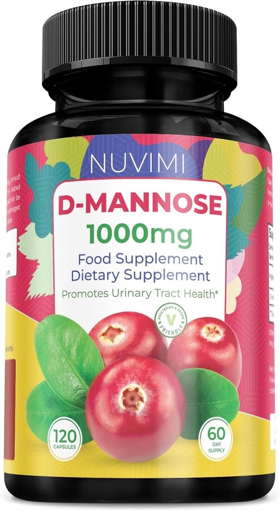 D Mannose 1000mg Urinary Tract Health Support Natural Vegan UTI Care 120 Caps