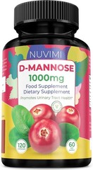 D Mannose 1000mg Urinary Tract Health Support Natural Vegan UTI Care 120 Caps