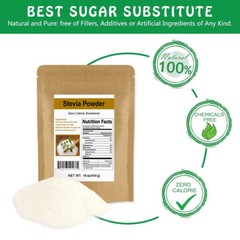PURE STEVIA EXTRACT POWDER STEVIOSIDES NATURAL SWEETENER 0 Cal SUGAR SUBSTITUBES