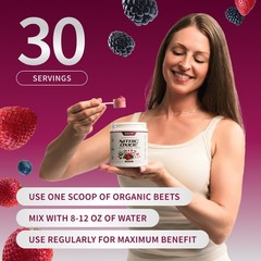Mixed Berry Organic Powder Beets Nitric Oxide Booster Circulation Superfood Jar