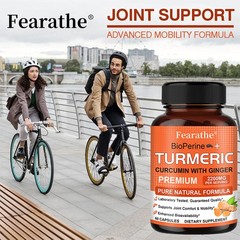 Triple Strength Turmeric Curcumin With Bioperine And Ginger 2200mg 30/60/120Caps