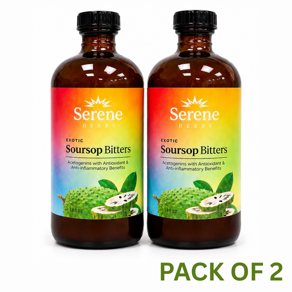 Soursop Bitters Pure 16 oz 100% Natural Detox Herb – 2 Bottles