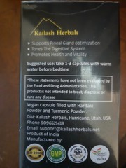 Kailash Herbals Pineal Gland Activation – Haritaki & Turmeric for Third Eye…