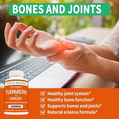 Turmeric 95% Curcumin 2400mg Extract Ginger Black Pepper Antioxidant 120Capsules
