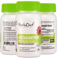 Astaxanthin 12mg Capsules High Strength Antioxidant Haematoccus Pluvialis Heart