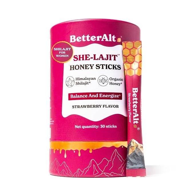 Pure Himalayan SHE-LAJIT Honey Sticks for Women, Energy Boost, Digestive Health