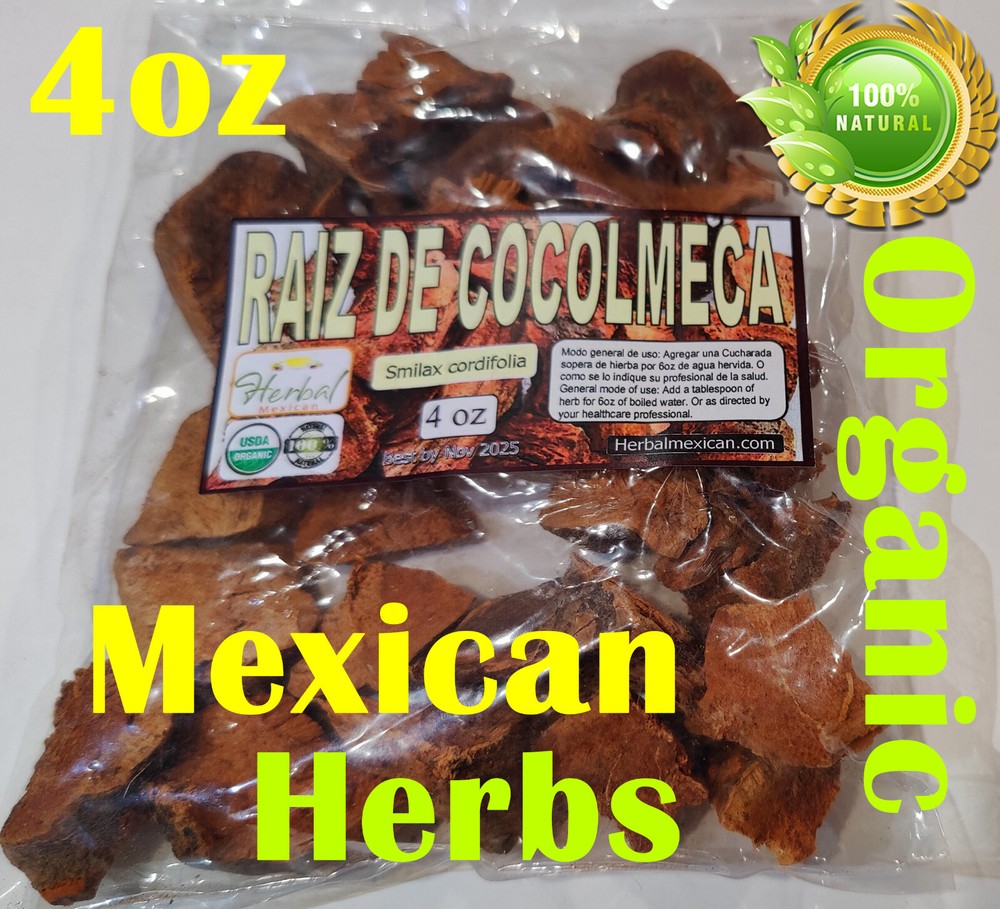 Cocolmeca 4oz Herbal Tea Raiz de Cocolmeca Mexican Herbs Smilax cordifolia !!!