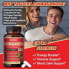 Ashwagandha Root Herbal Supplement 5200mg (30 To 120 Capsules)