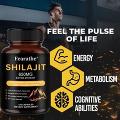 Pure Himalayan Shilaji 650mg, Capsules, Organic,Potency, Fulvic Acid