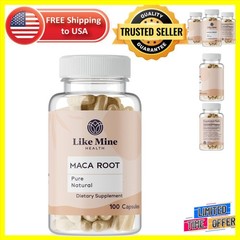 100% Pure Maca Root Capsules – Single Ingredient, No Additives, Adult Health