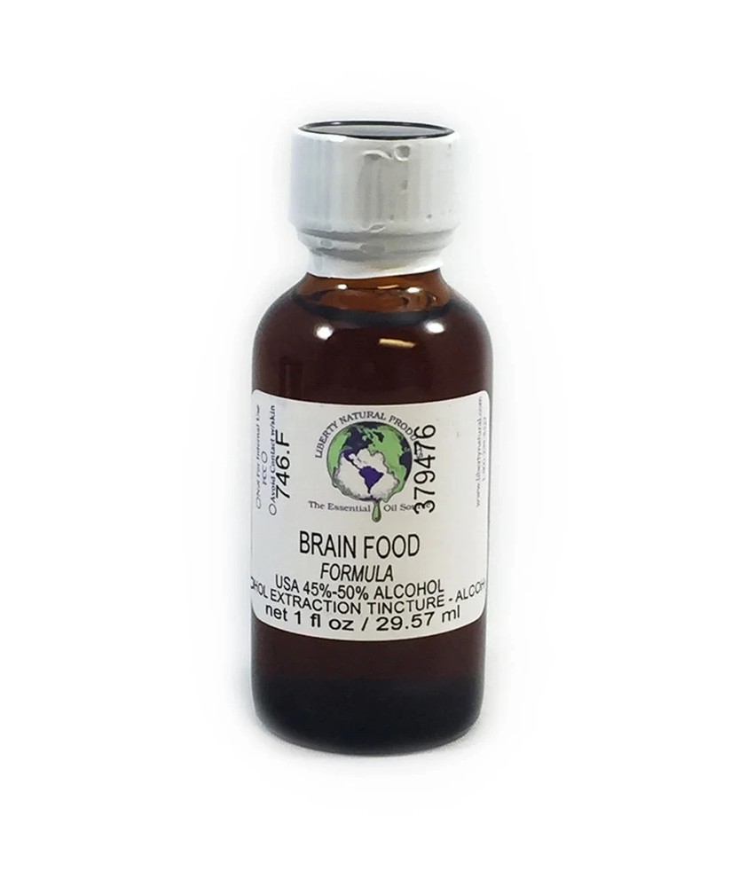 Brain Food Formula Tincture, 1 oz – Organic Ginkgo, Gotu Kola, Thistle & Ginseng