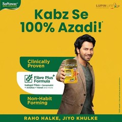 Softovac Isabgol Fiber Plus+ Formula 100g | Sugar free | Psyllium Husk + Natural