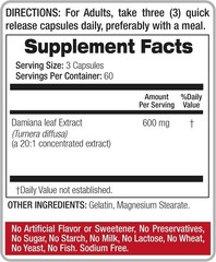 FITO MEDIC’S Lab | Damiana Leaf |180 Capsules| Damiana Capsules, Free Shipping