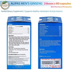 02 Boxes 60 & 1 boxes 15 (Total 135 Caps) ALIPAS Ginseng Platinum – Testosterone