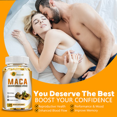 L-Arginine & Maca Root Capsules Natural Energy Stamina Performance Support