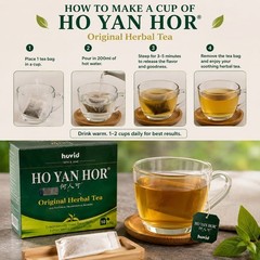 6 x Hovid Ho Yan Hor Original Herbal Tea Relief Fever and Cold (EXP Dec 2030)