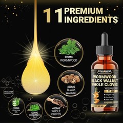 Wormwood Liquid Drops 11-in-1 Digestive and Immune Support Pineapple 2oz
