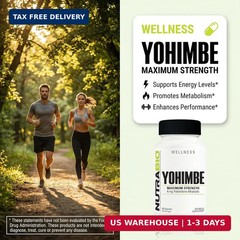 Yohimbe Bark Extract Supplement for Men and Women, Yohimbine 4mg, 90 Vegetable