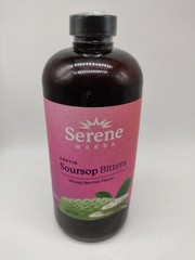 Serene Herbs Exotic Soursop Bitters – 16 fl oz – Mixed Berries Flavor – 02/2027