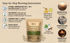 Moringa Tea with Ginger 8 oz, Boost Immunity, Aid in Digestion(1 Pack)