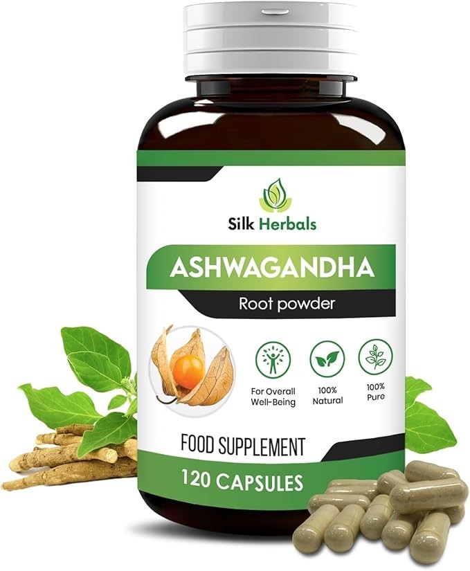 Ashwagandha Capsules | 500 mg | 120 Count | by Silk Herbals