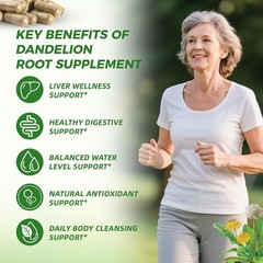Dandelion Root Supplement 3750mg, 100% Vegetarian, Non-GMO, Gluten Free, 120 Cap