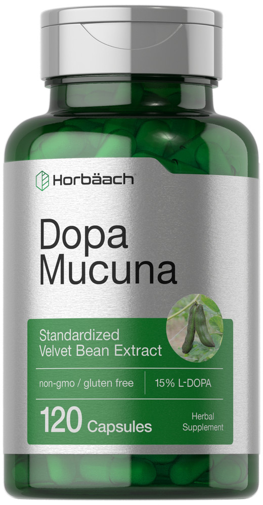 Dopa Mucuna | 120 Capsules | Non-GMO | by Horbaach