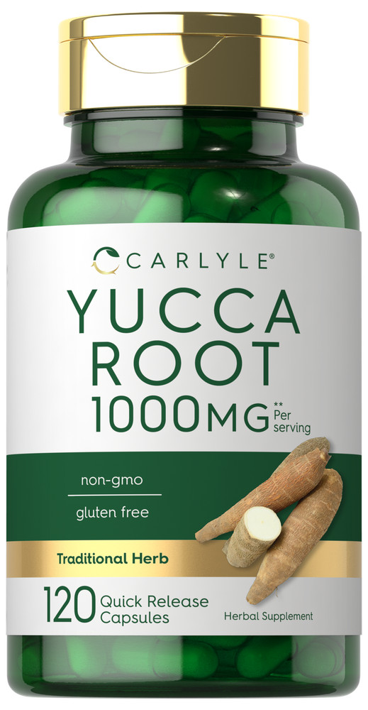 Yucca Root Capsules 1000mg | 120 Count | Non-GMO, Gluten Free | By Carlyle