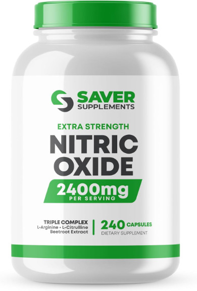 Nitric Oxide Booster Supplement – L-Arginine, L-Citrulline 2400mg – 240 Capsules