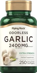 Odorless Garlic Softgels | 250 Count | Extra Strength Herbal Extract