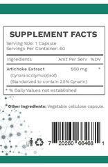 Artichoke Extract Capsules | 7 Mg Cynarin Herbal Artichoke Leaf | Liver Support