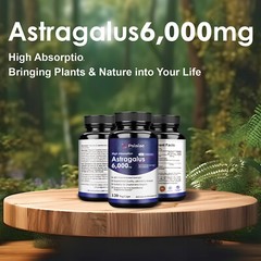 120pcs Astragalus 20:1 Extract-with Bioperine,Immune System Support,Heart Health
