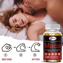 Organic Maca Root Capsules | 240 Pills | Peruvian Maca Extract for Men & Women