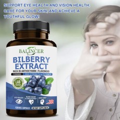 Bilberry Extract 1200mg 30 To 120 Capsules Eye Vision Health HEALTHY BLOOD SUGAR