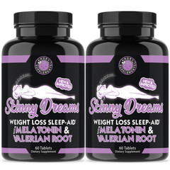 Skinny Dreams, Women’s Weight Loss Sleep and Rest Aid Vegetarian Pill 2-Pack