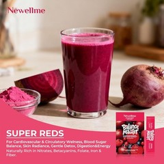 Organic Beet Root Powder Sugar Free Non-GMO Mixed Berry Flavor 14 Stick Packs
