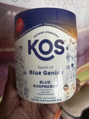 KOS Spark of Blue Genius Cellular Energy 8.21 oz Blue Raspberry Exp 10/2027 NEW!